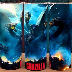 Godzilla King of All Monsters War Cup Mug Tumbler